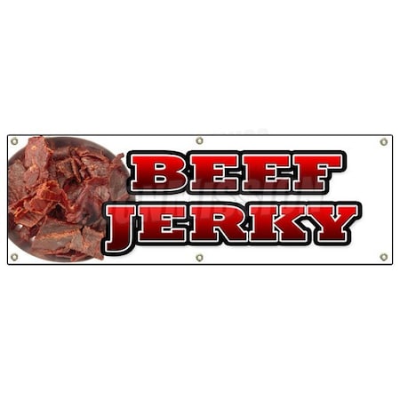 Signmission BEEF JERKY BANNER SIGN meat dried spices dehydrated salted smoked B-72 Beef Jerky